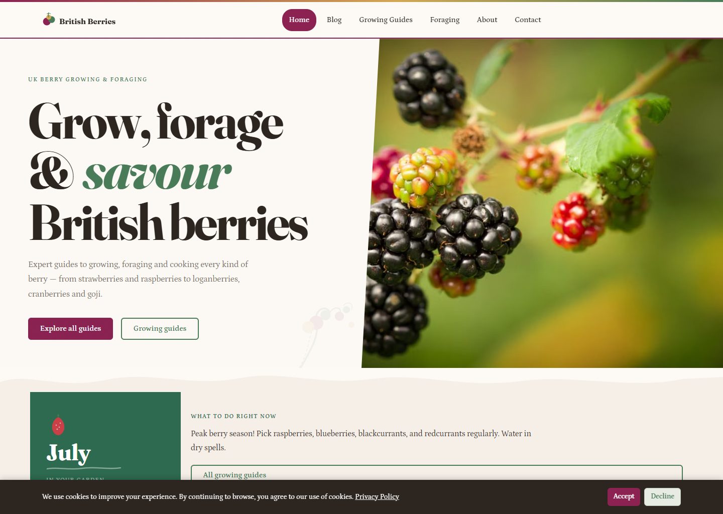 British Berries website