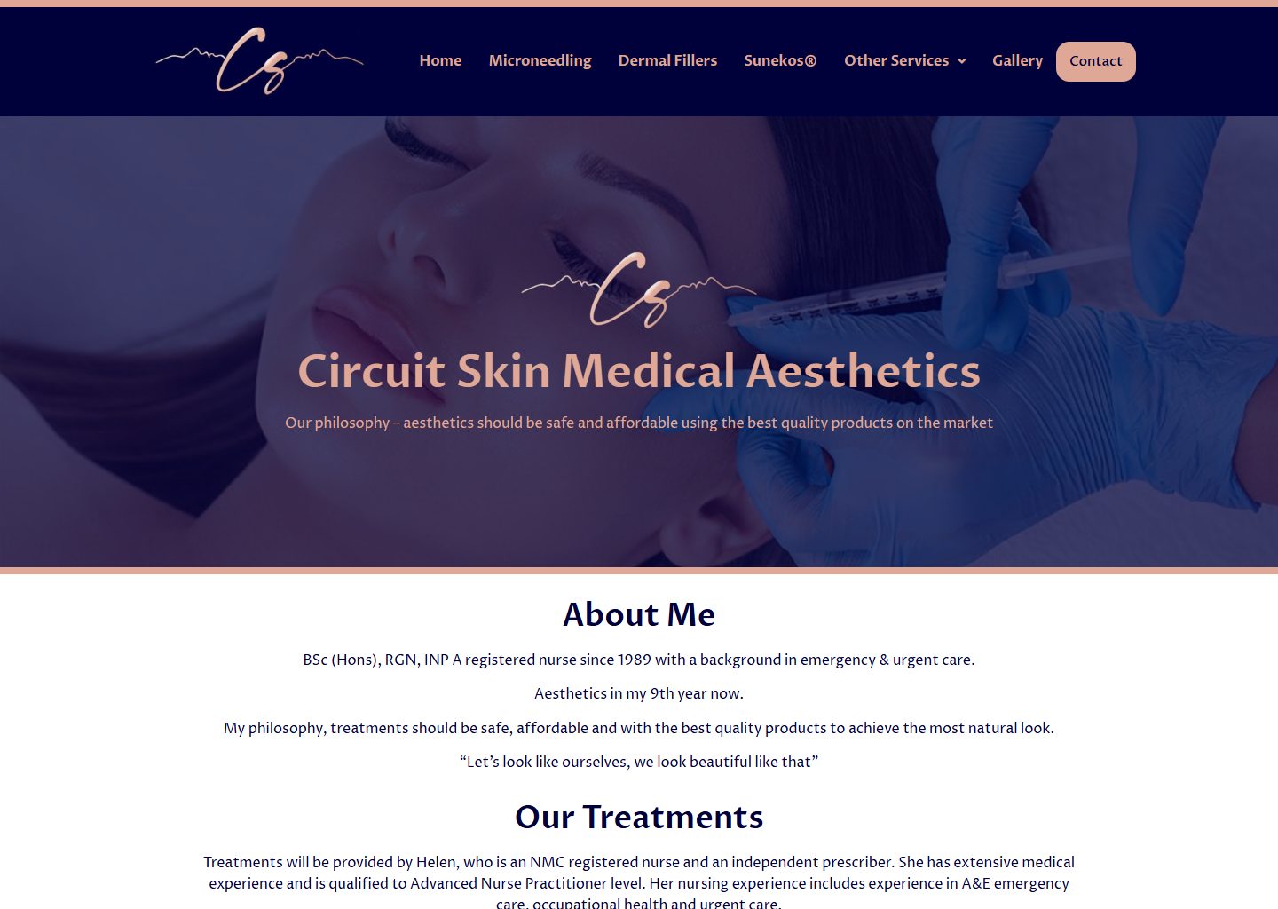 Circuit Skin Medical Aesthetics website