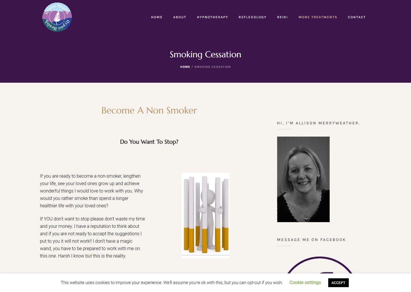 Hypno Health Teesside website